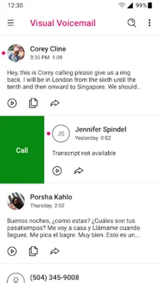 T-Mobile Visual Voicemail android App screenshot 2